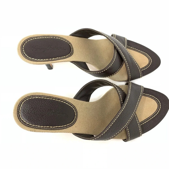 Tommy Bahama Brown Mule Sandals - Picture 6 of 8